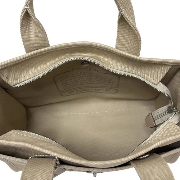 Auth COACH Cargo Tote CP158 Beige Canvas - Tote Bag - Picture 6 of 9